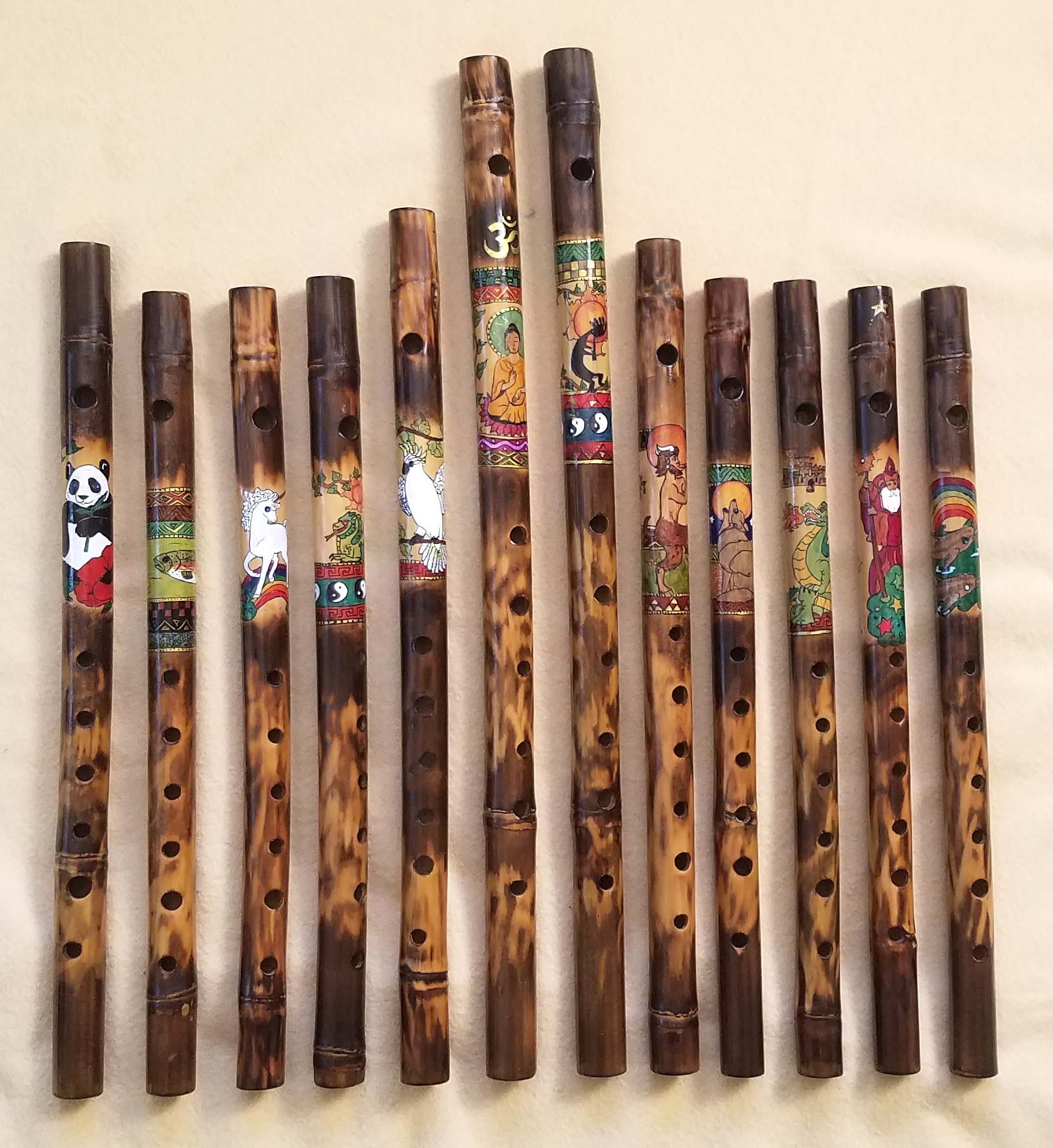 Inked Bamboo Flute